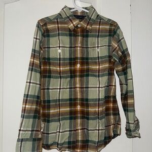 Kids Janie and Jack Green Button Up